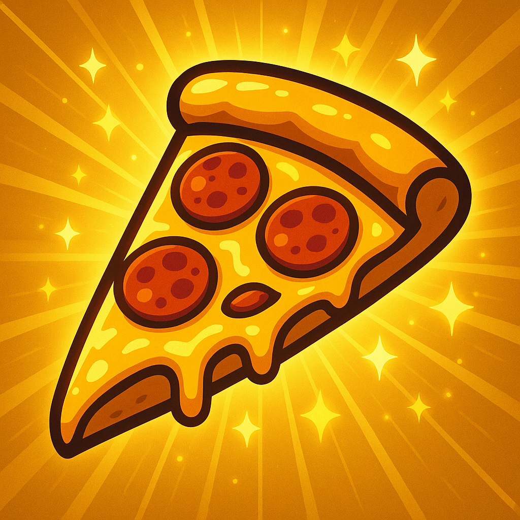 Golden Pepperoni Pizza Slice